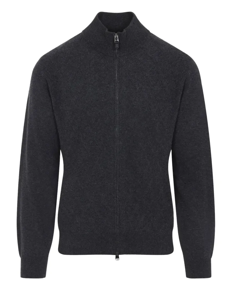 Canali Cardigan mit Reißverschluss - Grau Grau