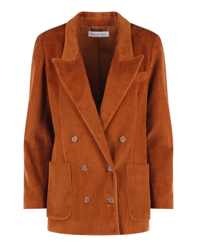 Raquel Diniz Penelope double-breasted corduroy jacket - Braun Braun