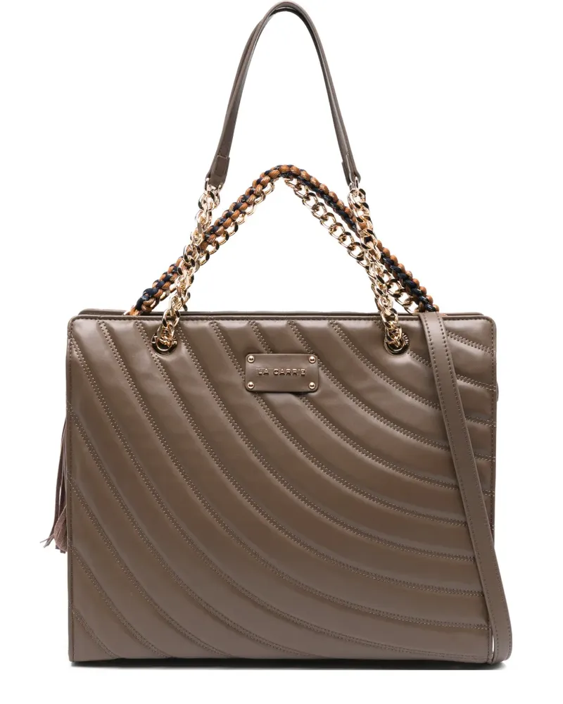 LA CARRIE medium quilted leather tote bag - Braun Braun