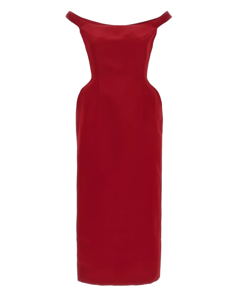 Magda Butrym Midikleid mit Seitennaht - Rot Rot