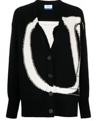 OFF-WHITE Intarsien-Cardigan aus Wolle Schwarz