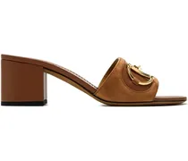Sandalen mit Horsebit-Detail - Braun