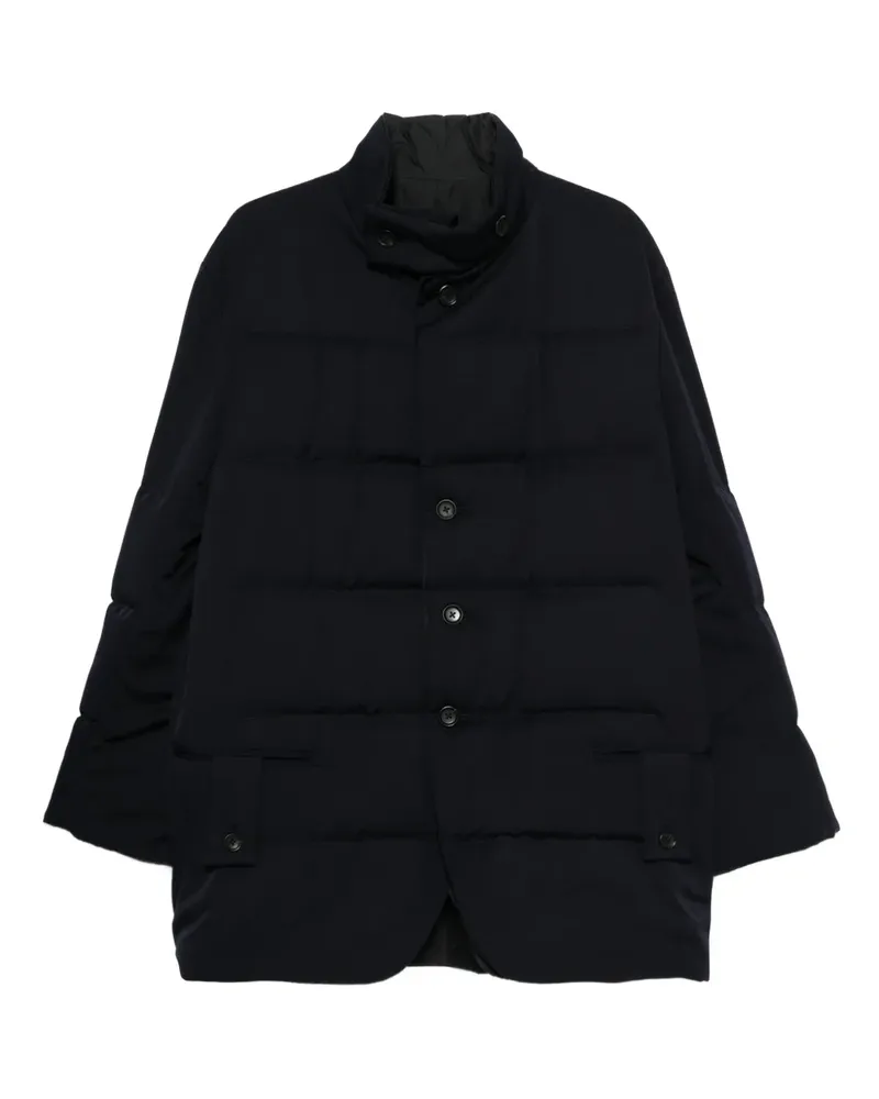 Yohji Yamamoto Gefütterte Jacke mit Stehkragen - Schwarz Schwarz