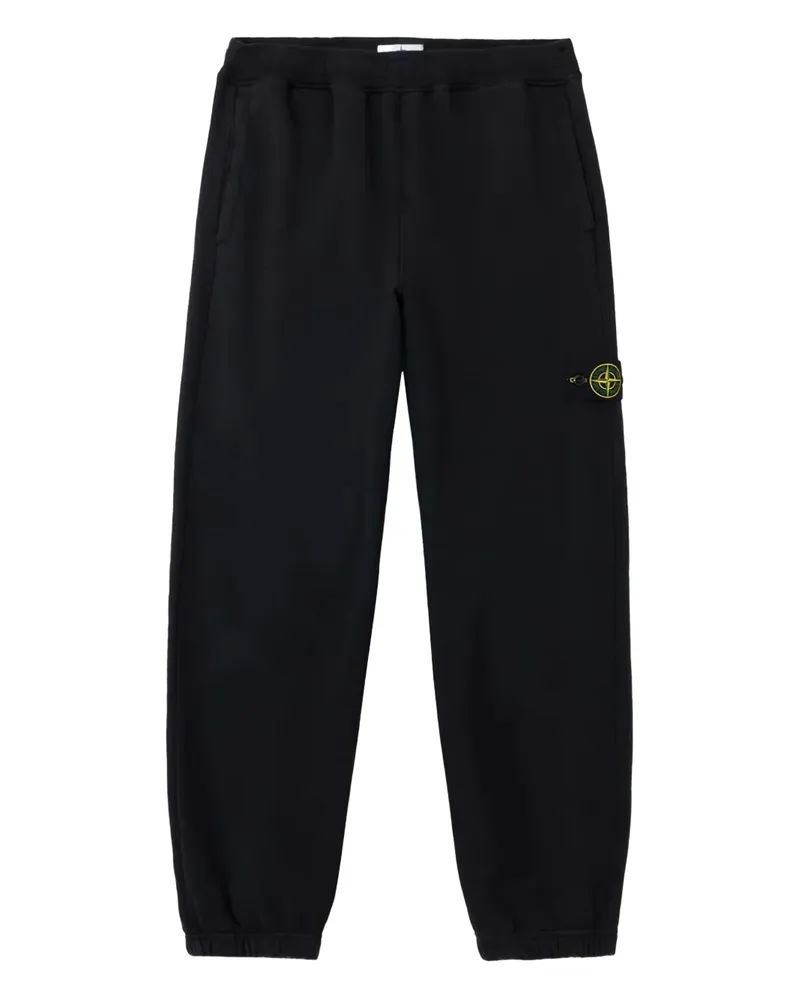 Stone Island Hose mit Kompass-Patch - Schwarz Schwarz