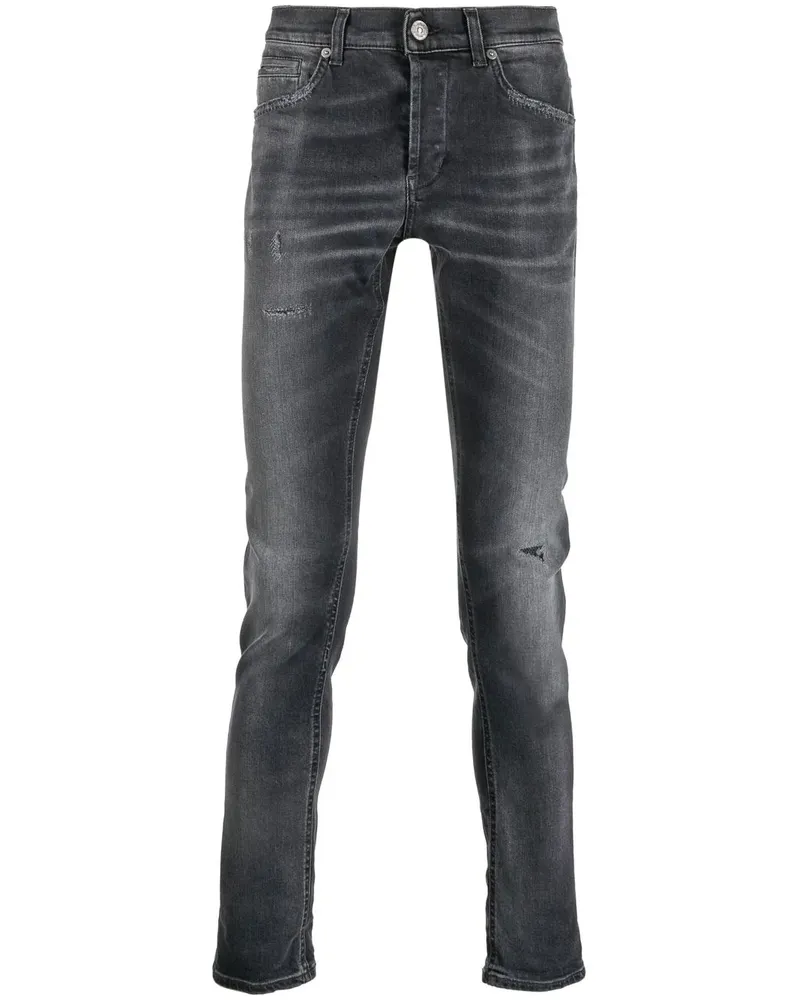 Dondup Halbhohe Skinny-Jeans - Schwarz Schwarz