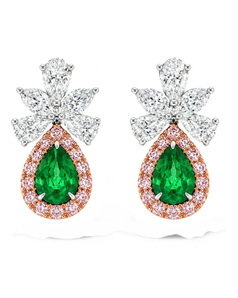 HYT Jewelry emerald and diamond earrings - Silber Silber