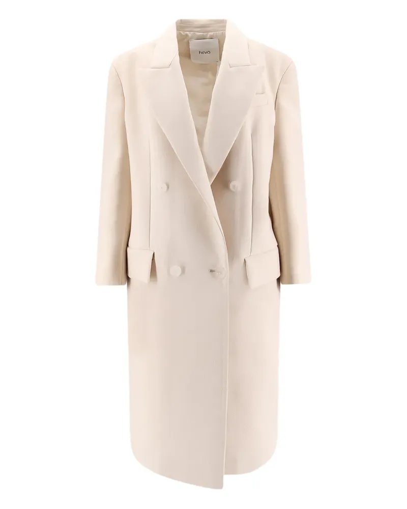 Hevò Doppelreihiger Mantel - Nude Nude