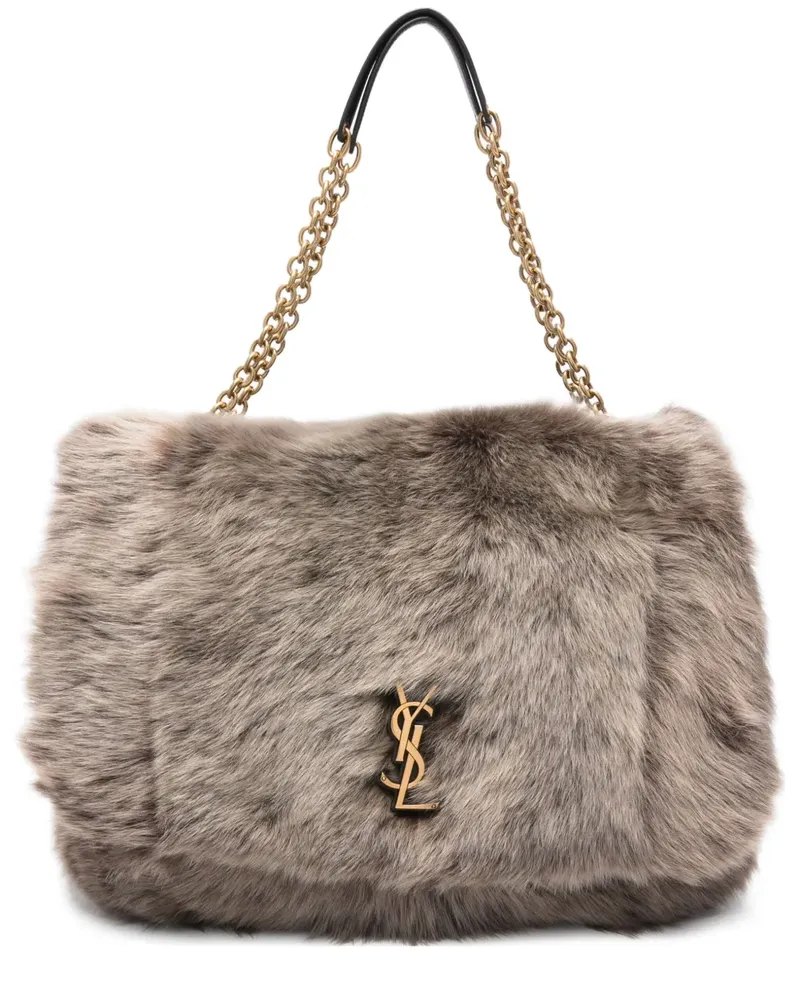 Saint Laurent Schultertasche mit Logo-Schild - Braun Braun