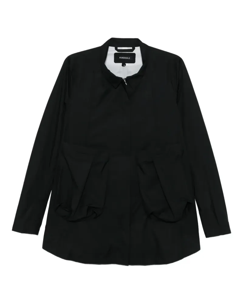 Studiorundholz patch-pocket coat - Schwarz Schwarz