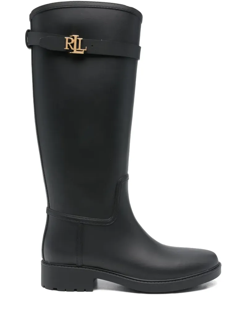Ralph Lauren Portiah Stiefel mit Schnalle 35mm - Schwarz Schwarz