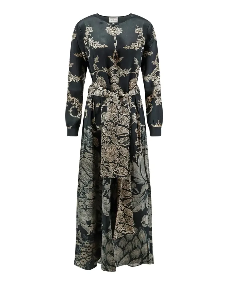 Pierre-Louis Mascia baroque-pattern belted maxi dress - Grün Grün