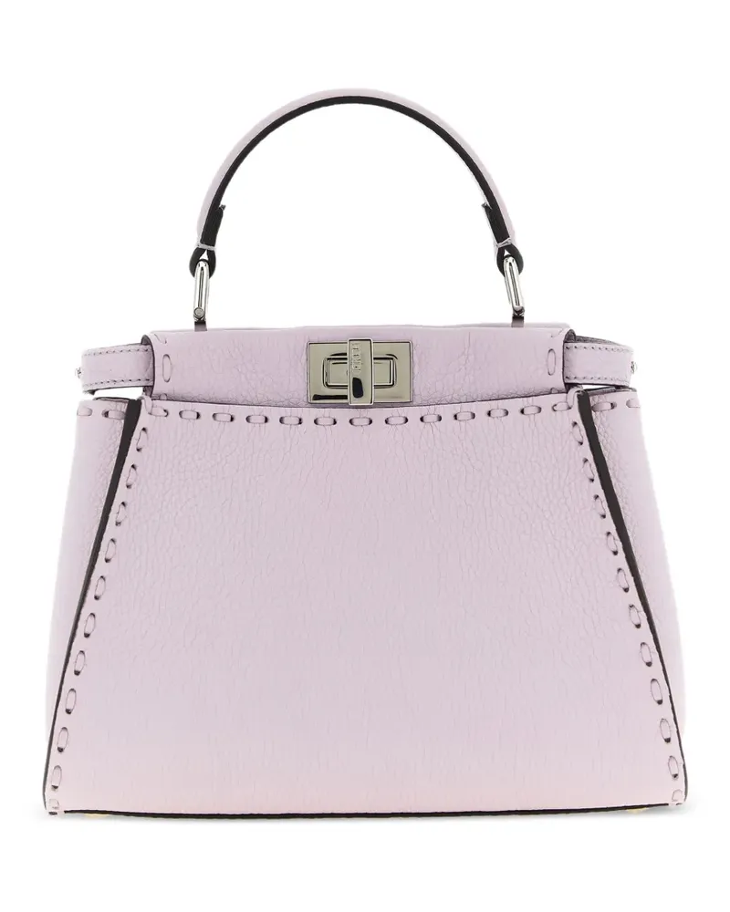 Fendi Mini Peekaboo Selleria Tote Bag mit Ziernaht - Violett Violett