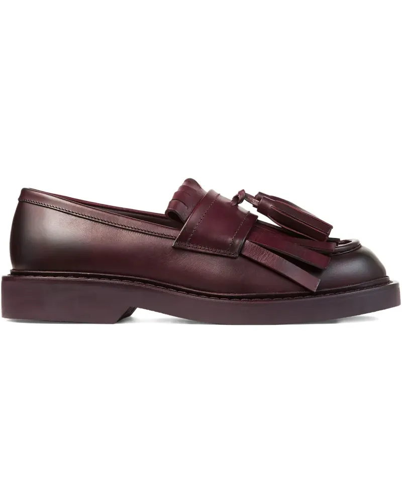 Jimmy Choo Buff Loafer mit Fransen - Rot Rot