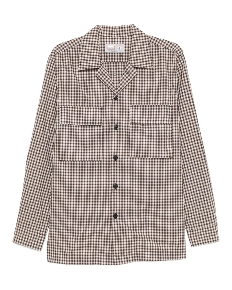 Department 5 Gocentre gingham-check shirt jacket - Braun Braun