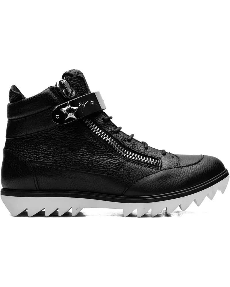 Giuseppe Zanotti zip detailed biker boots - Schwarz Schwarz