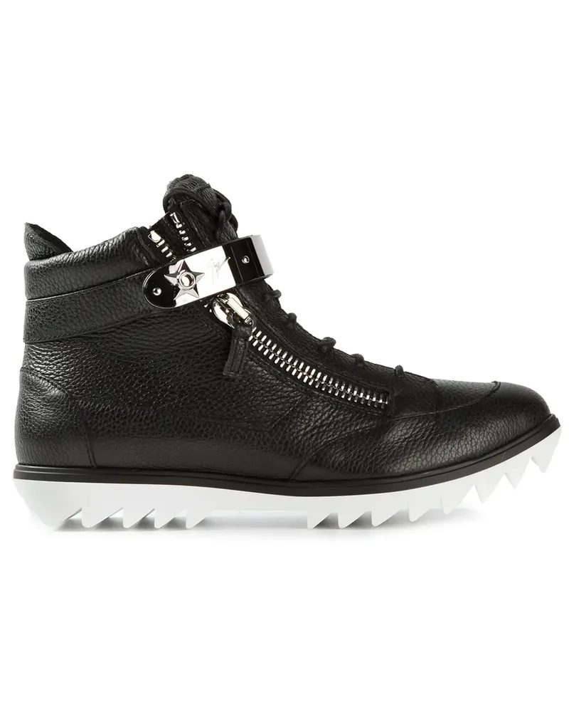 Giuseppe Zanotti zip detailed biker boots - Schwarz Schwarz