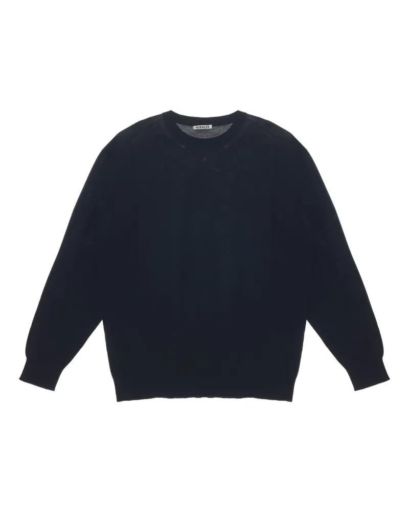 AURALEE Pullover mit rundem Ausschnitt - Blau Blau