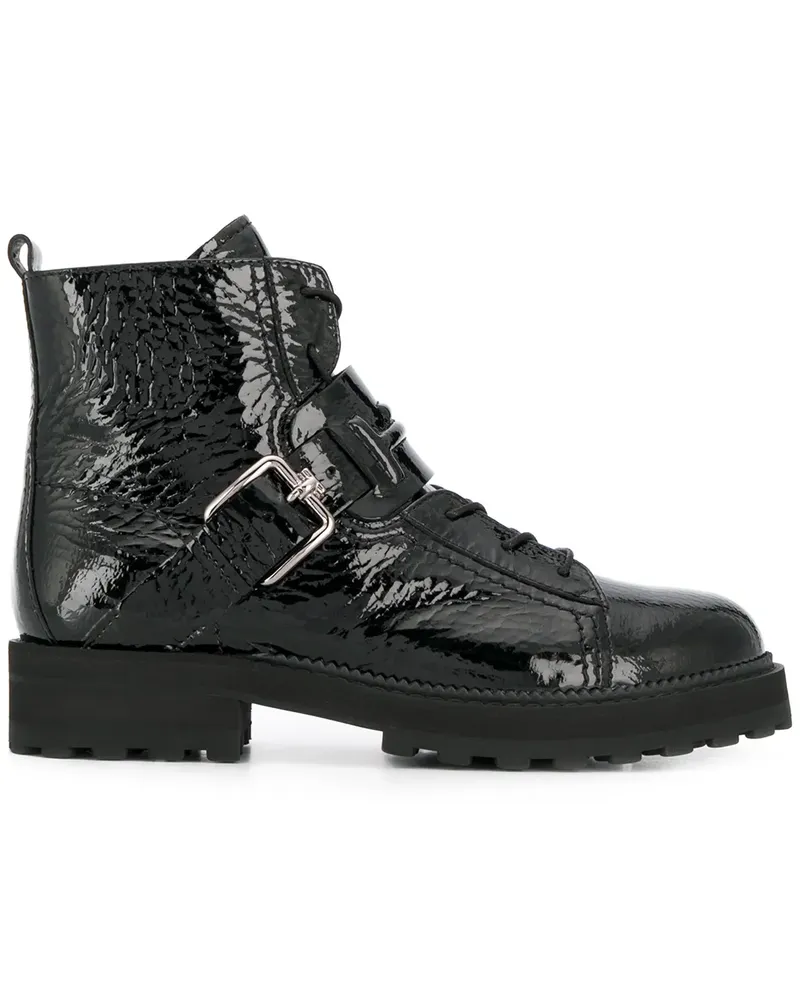 TOD'S Stiefel im Military-Look - Schwarz Schwarz