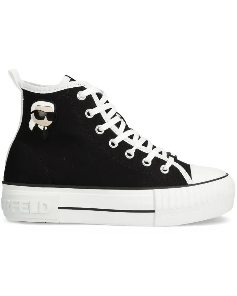 Karl Lagerfeld Sneakers mit Logo-Patch - Schwarz Schwarz