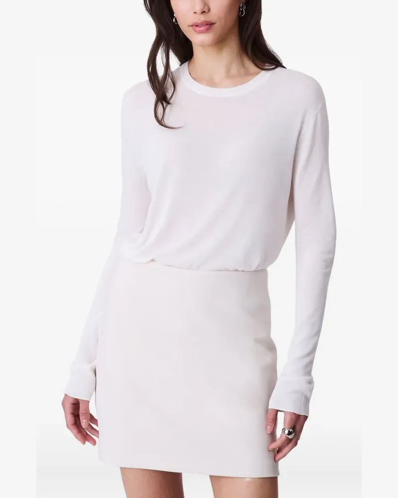 Calvin Klein Klassisches Langarmshirt - Weiß Weiß