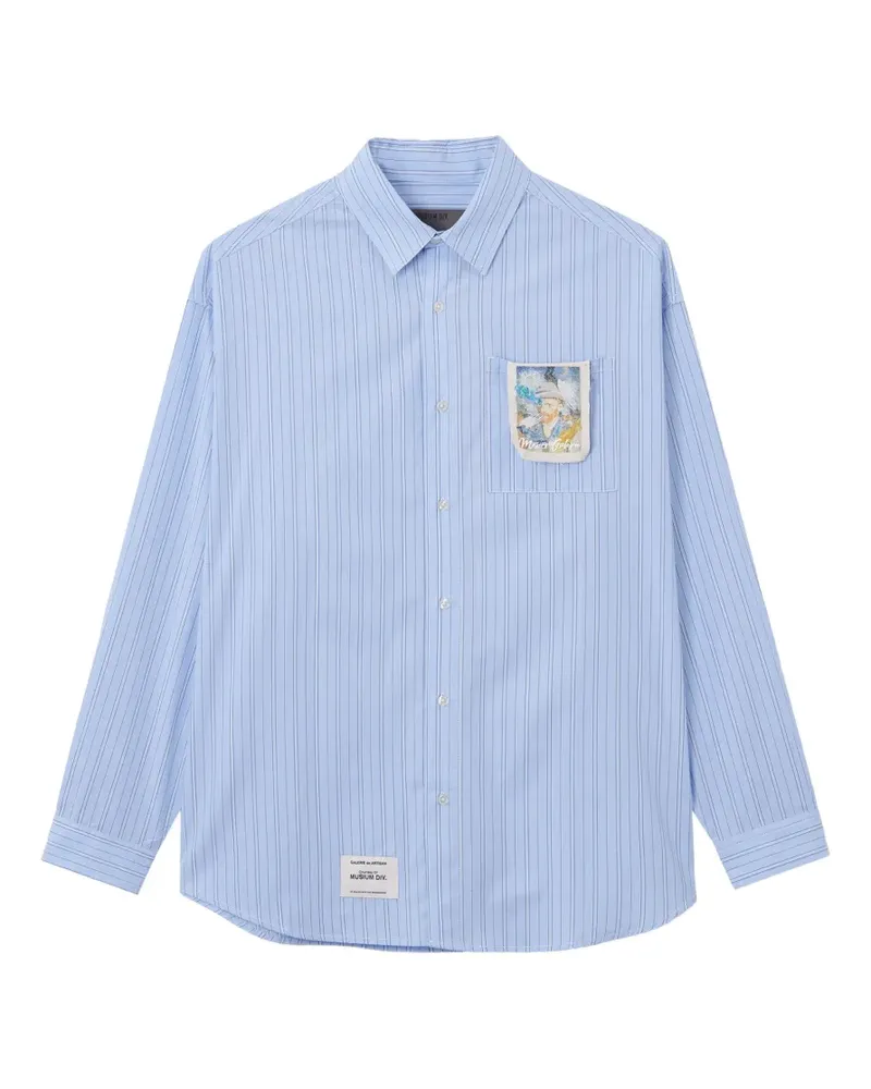 Musium Div. Gestreiftes Hemd - Blau Blau