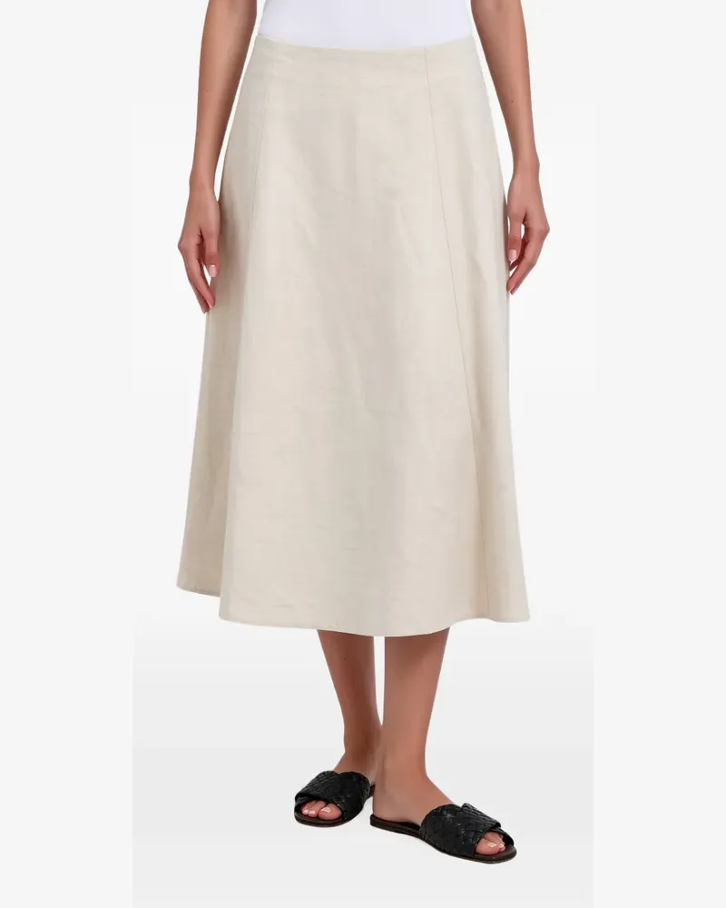 Brunello Cucinelli midi A-line skirt - Nude Nude