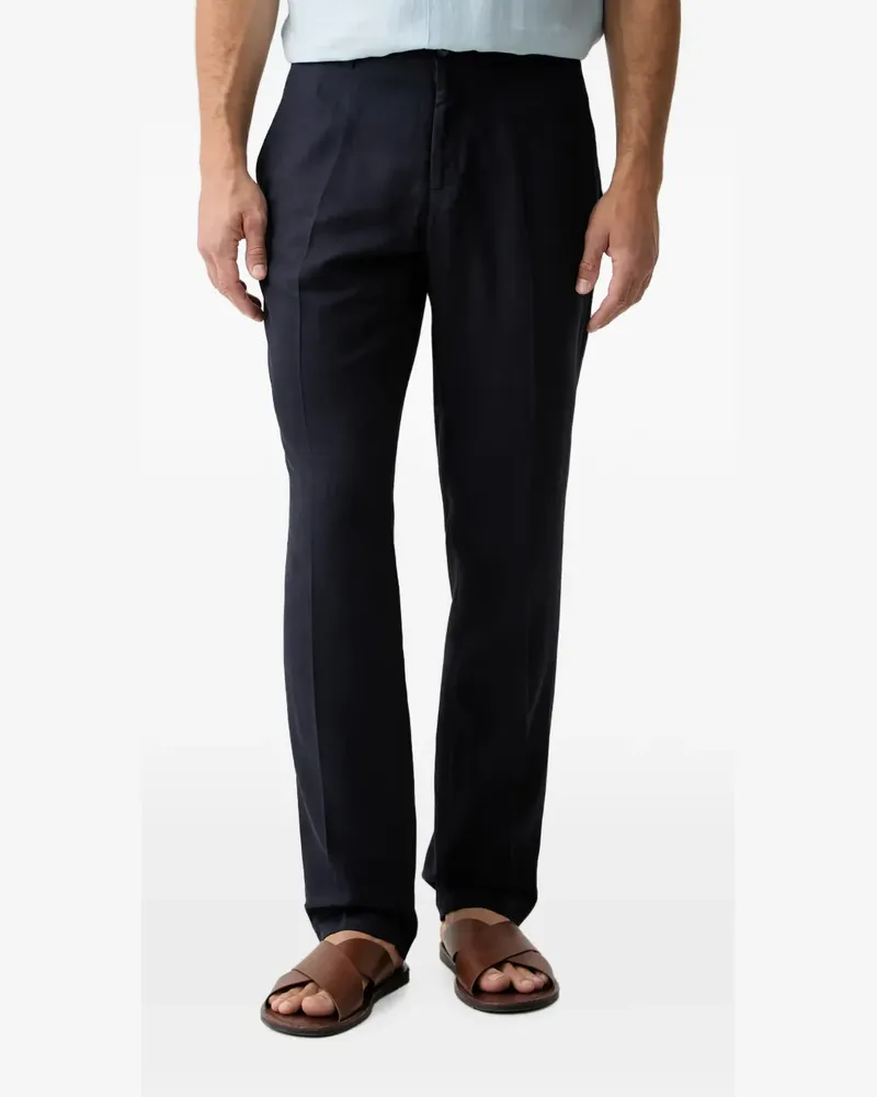 Guess pressed-crease straight-leg trousers - Blau Blau