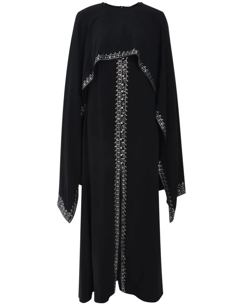 Paco Rabanne Besticktes Maxikleid - Schwarz Schwarz