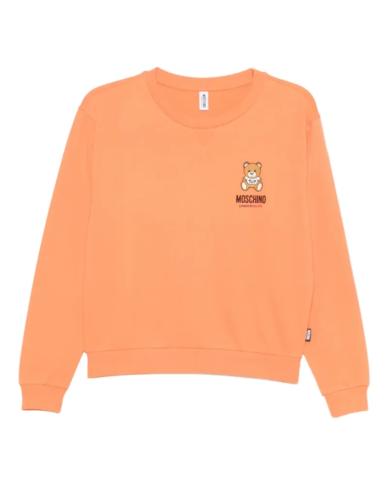 Moschino Teddy Bear Sweatshirt mit Logo-Print - Orange Orange