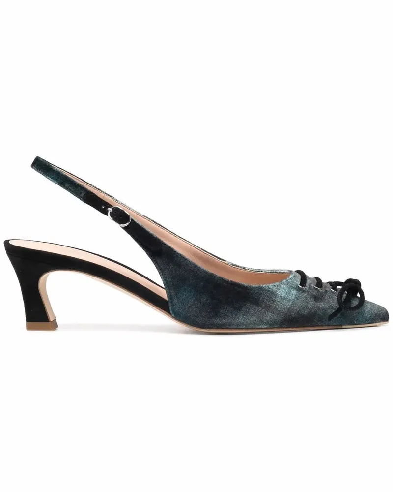 Scarosso Livv Pumps mit Schottenkaro 55mm - Blau Blau