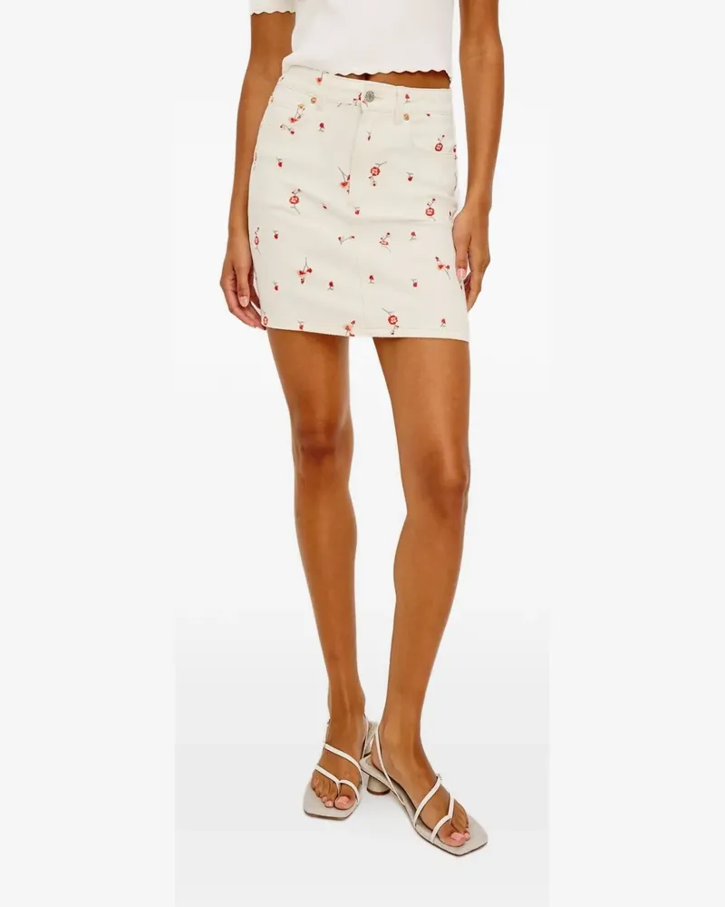 RAILS Burbank floral-print mini skirt - Nude Nude