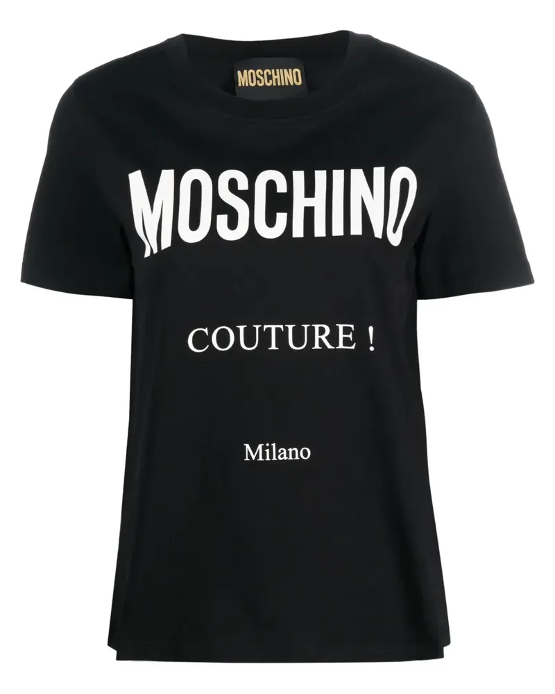 Moschino T-Shirt mit Logo-Print - Schwarz Schwarz