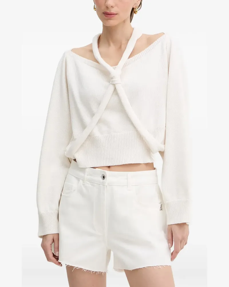 HAVEONE halterneck cold-shoulder sweater - Nude Nude