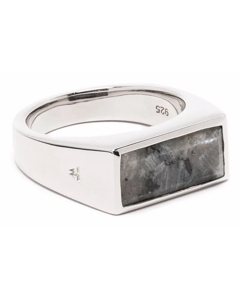 Tom Wood Siegelring mit Larvikit - Silber Silber
