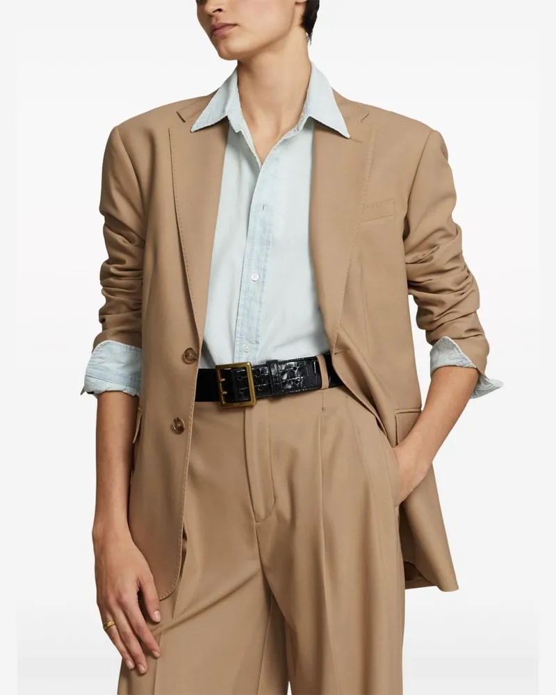 Ralph Lauren Einreihiger Blazer Nude