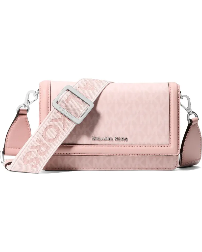 Michael Kors monogram-pattern logo-strap crossbody bag - Rosa Rosa