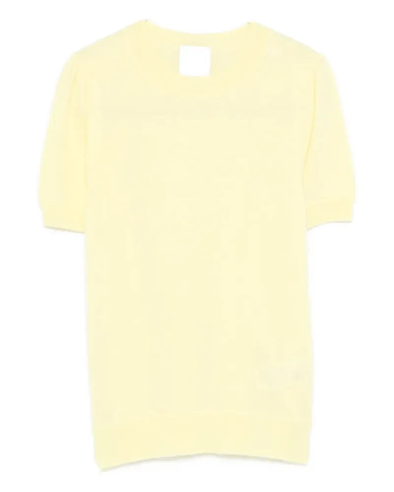 ALLUDE Kurzärmeliges T-Shirt - Gelb Gelb