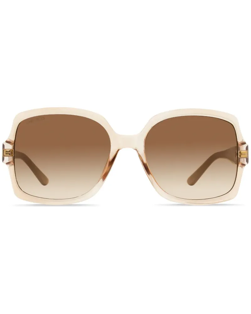 Jimmy Choo Sonnenbrille mit eckigem Gestell - Braun Braun