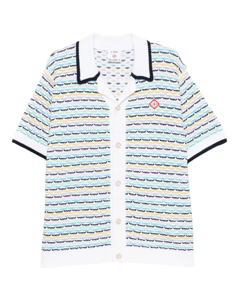 Casablanca Paris patterned button-up shirt - Weiß Weiß