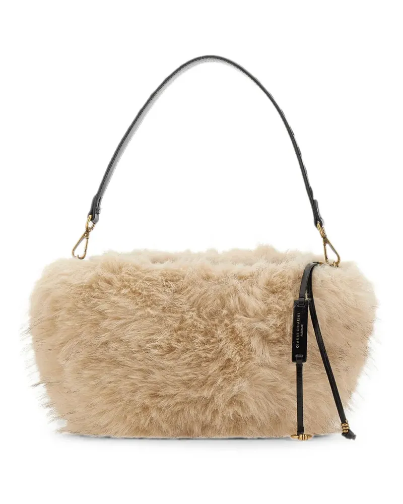 Gianni Chiarini Cleo faux-fur tote bag - Nude Nude