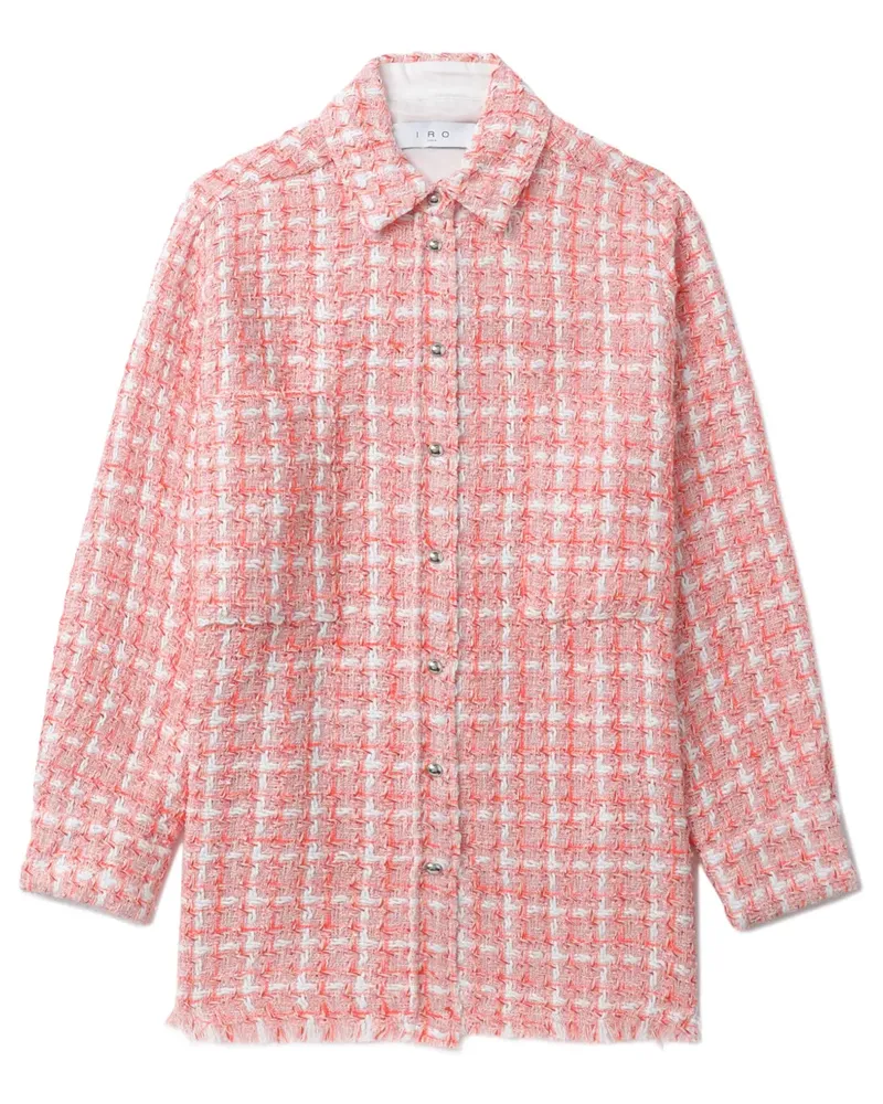 IRO Kariertes Tweed-Hemd - Rosa Rosa