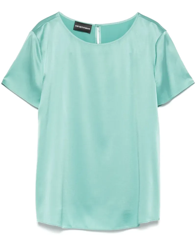 Emporio Armani T-Shirt aus Satin - Grün Grün