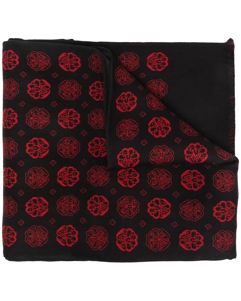 Alexander McQueen Schal mit Jacquardmuster - Schwarz Schwarz