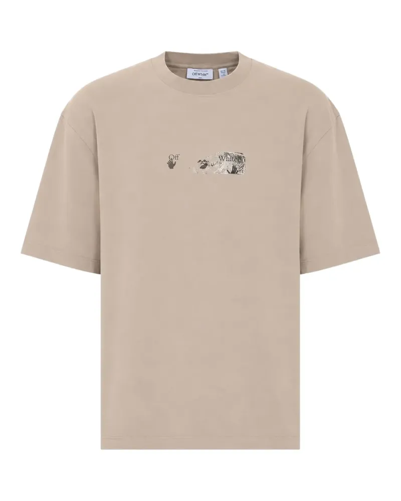 OFF-WHITE Arrows-print logo-print T-shirt - Nude Nude