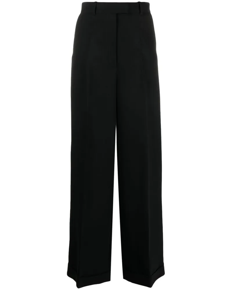 Viktor & Rolf Cropped-Hose mit Bügelfalten - Schwarz Schwarz