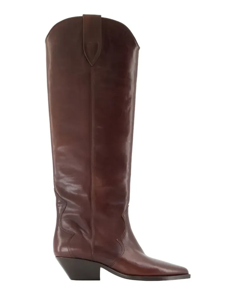 Isabel Marant Denvee leather cowboy boots - Braun Braun
