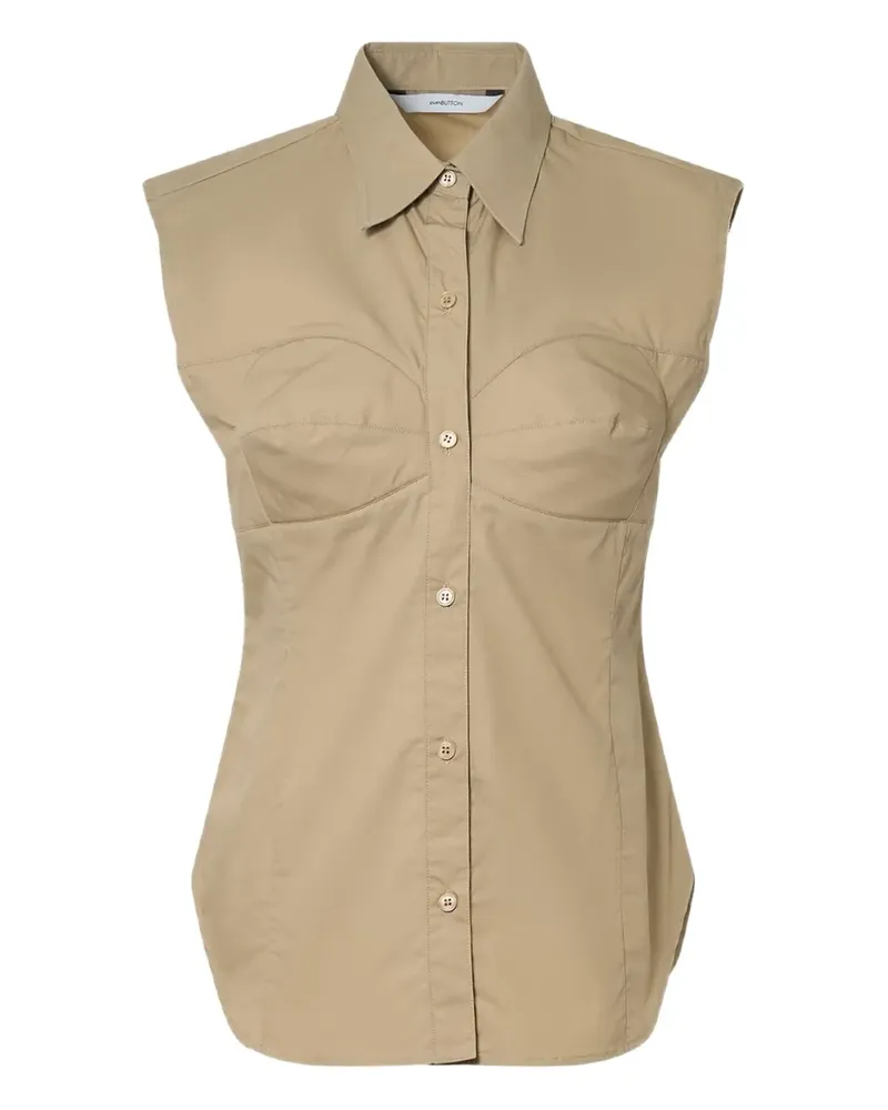 pushBUTTON Ärmelloses Dummy Hemd mit Knöpfen - Nude Nude