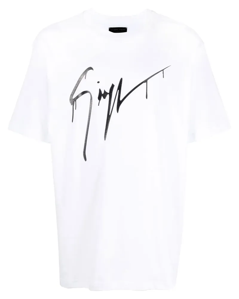 Giuseppe Zanotti T-Shirt mit grafischem Print - Weiß Weiß