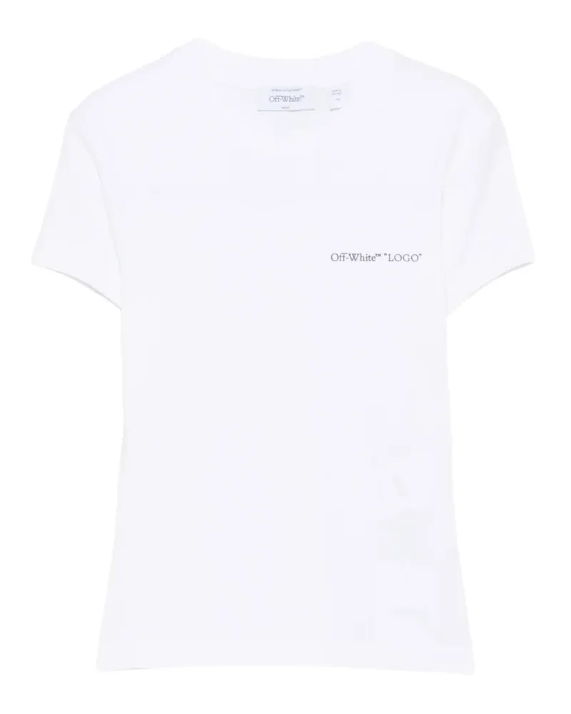 OFF-WHITE T-Shirt mit Logo-Print - Weiß Weiß