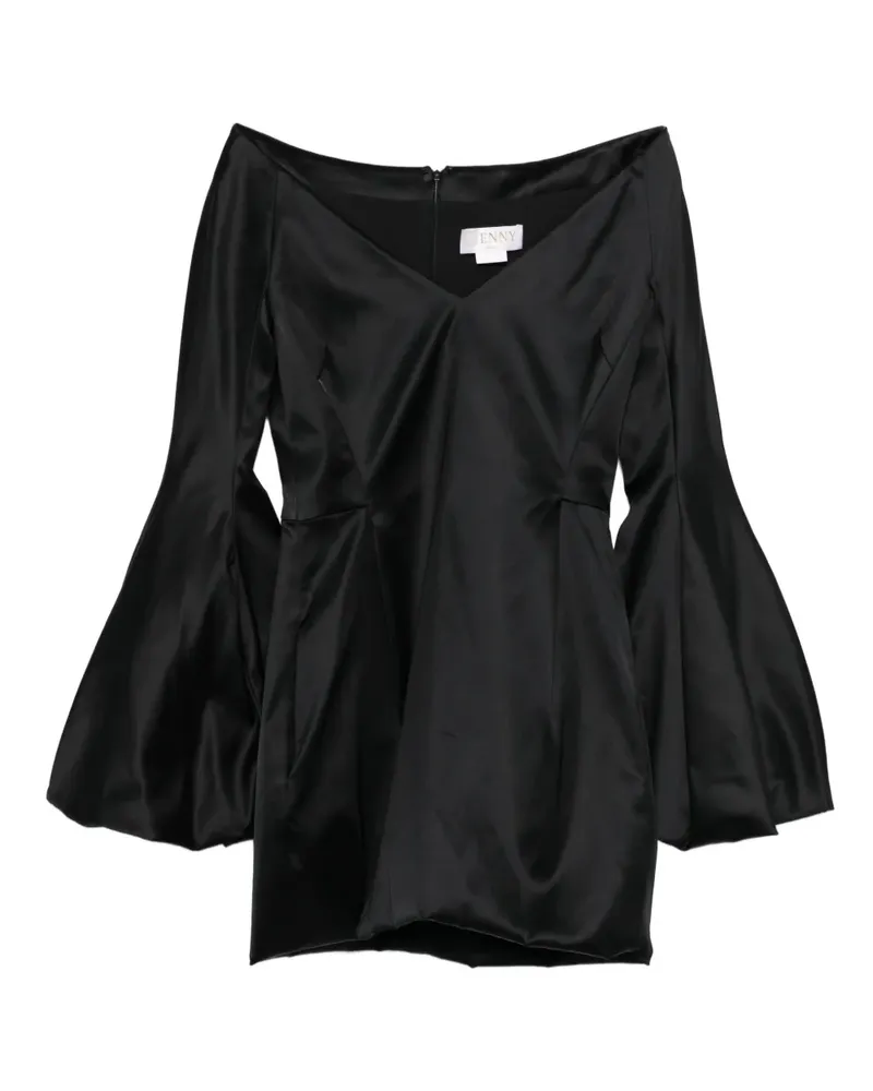 Genny Minikleid mit V-Ausschnitt - Schwarz Schwarz
